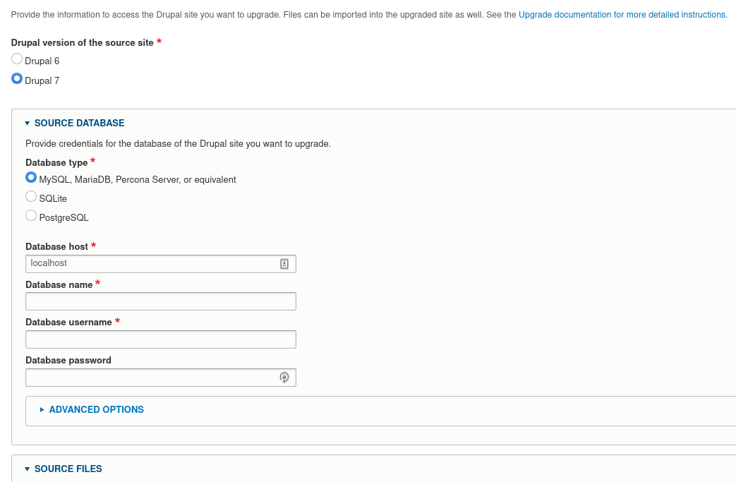 drupal 8 migration gui display
